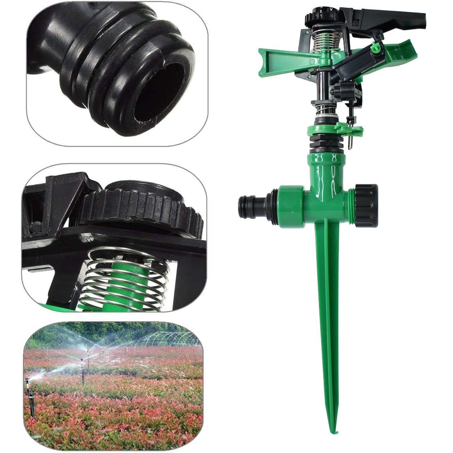 360-Degree Rotating Garden Impact Sprinkler