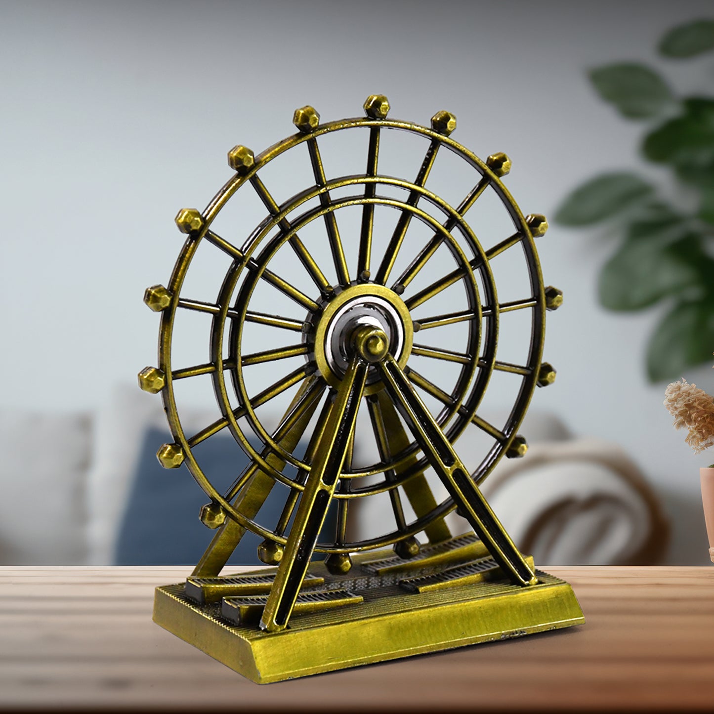 Metal Desktop Table Decoration Cabinet Wheel Tower