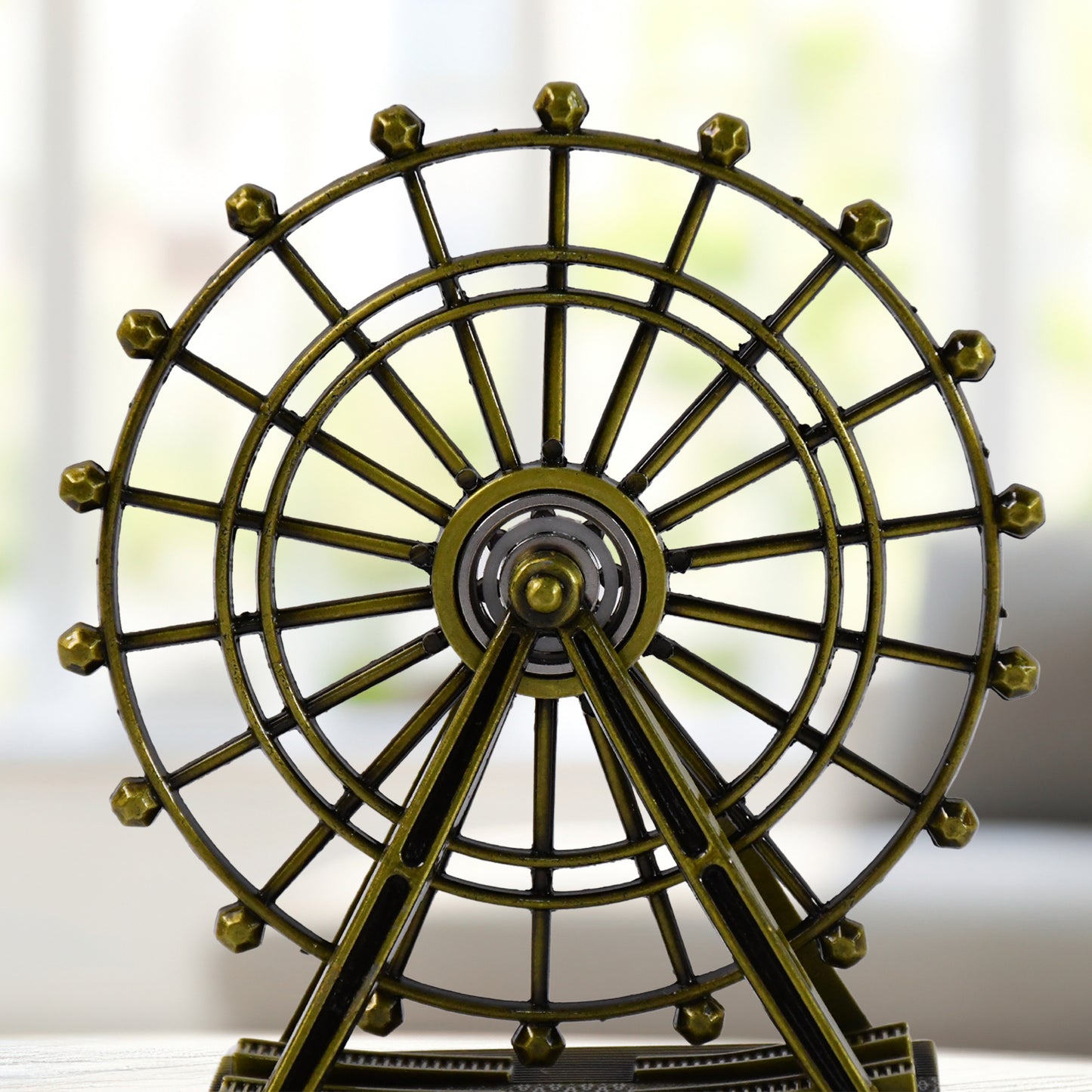 Metal Desktop Table Decoration Cabinet Wheel Tower