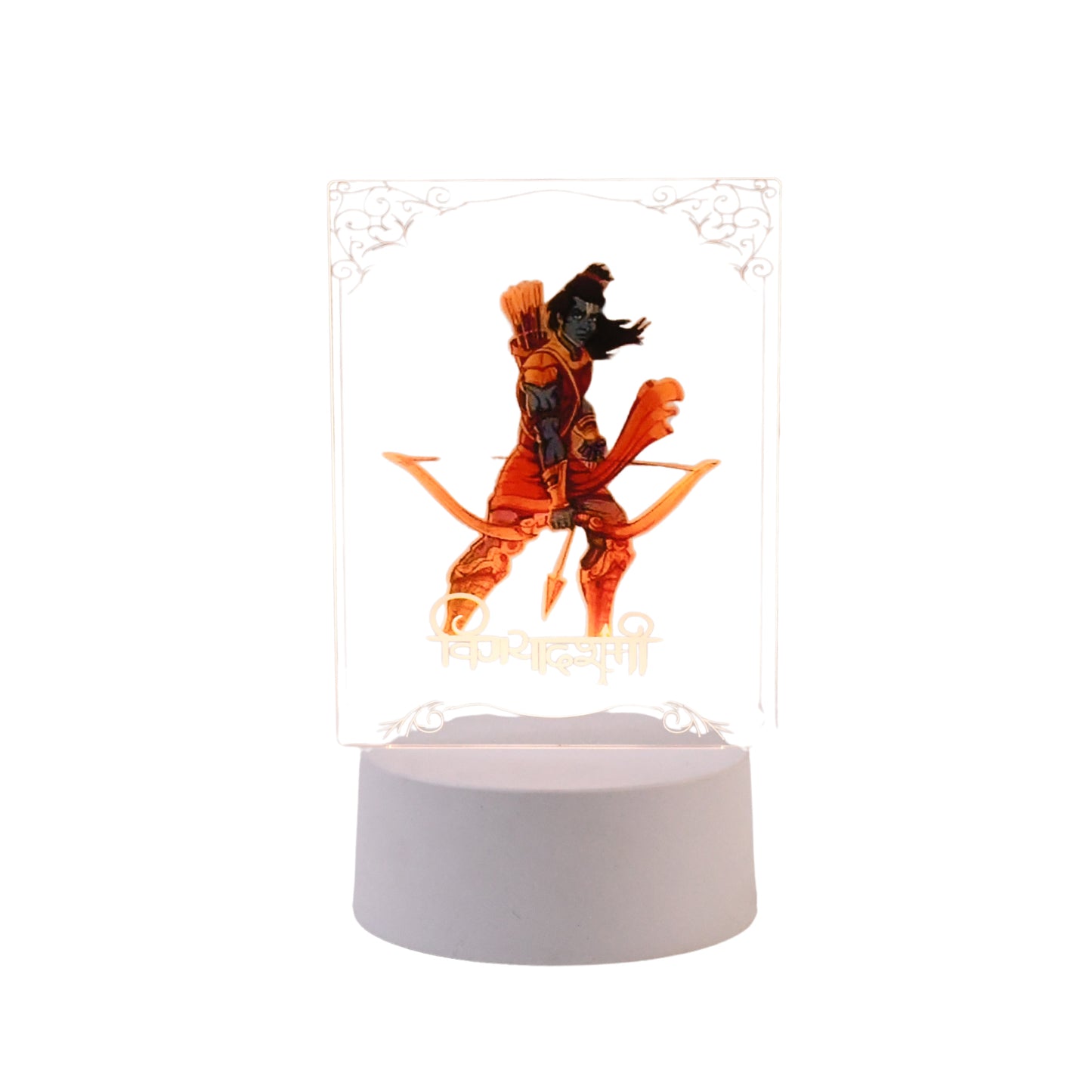 Beautiful 3d Lord Shree Ram Frame With Soft White Light