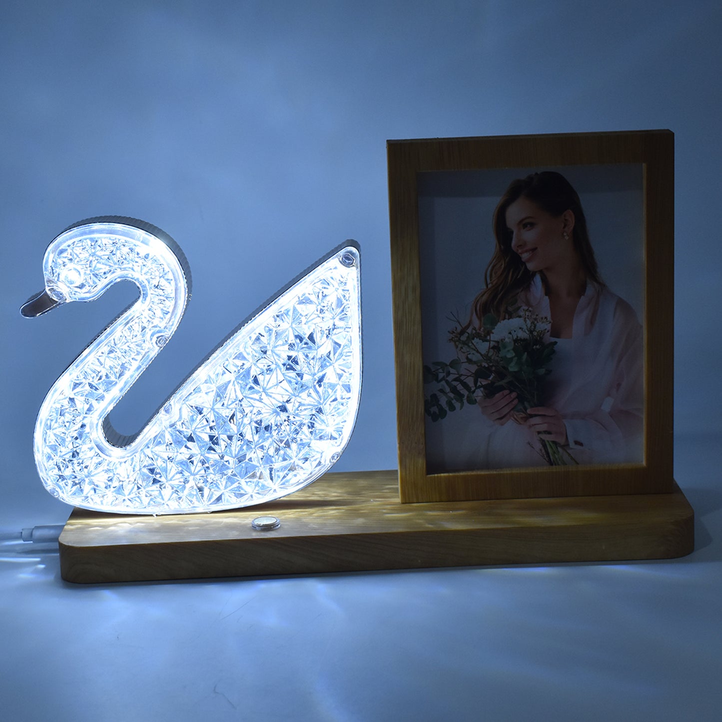 Duck Shape Cystal Led Lamp Photo Frame