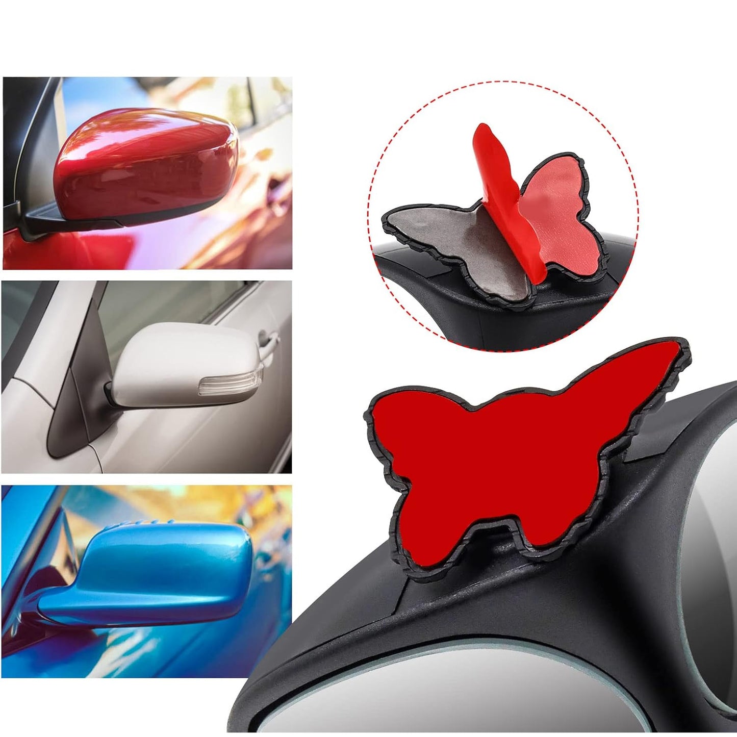 2 In 1 Car Blind Spot Mirror 360 Rotation Adjustable Hd Glass