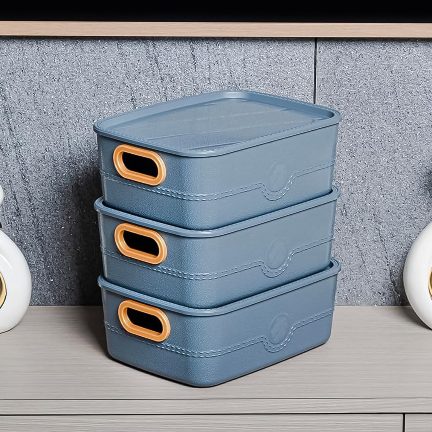 3-Piece Multipurpose Storage Basket Set with Handle