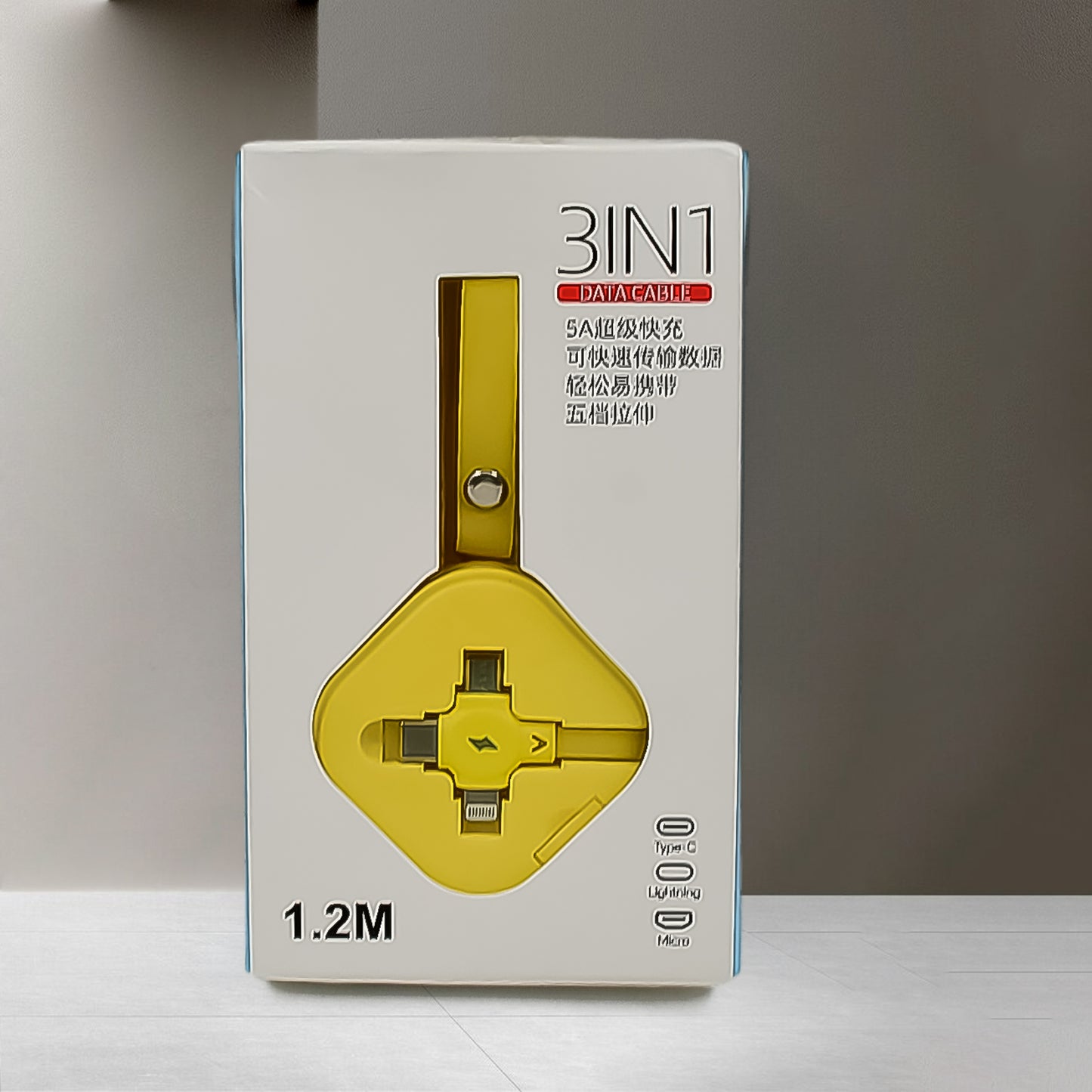 3 In 1 Retractable Charging Cable (1 Pc)