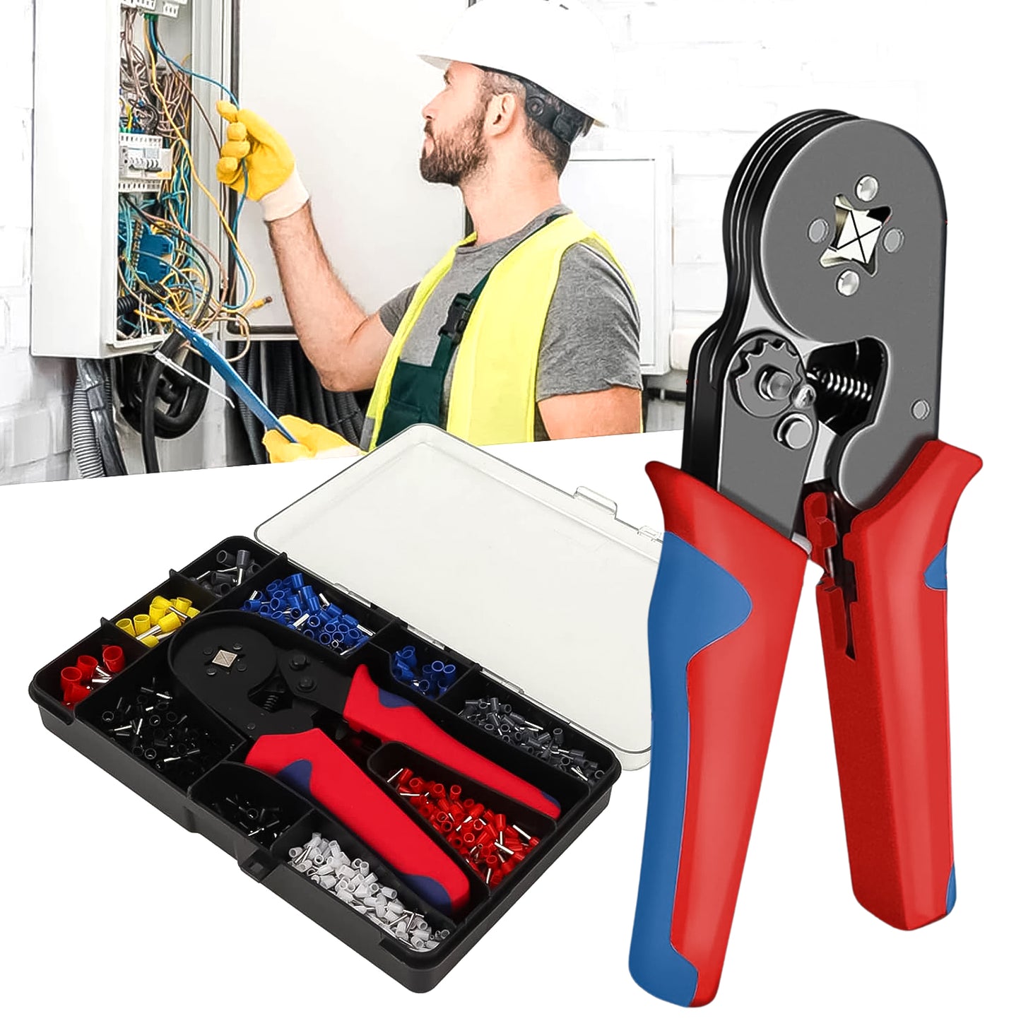 Wire Ferrule Kit with 1200pcs and Crimping Plier