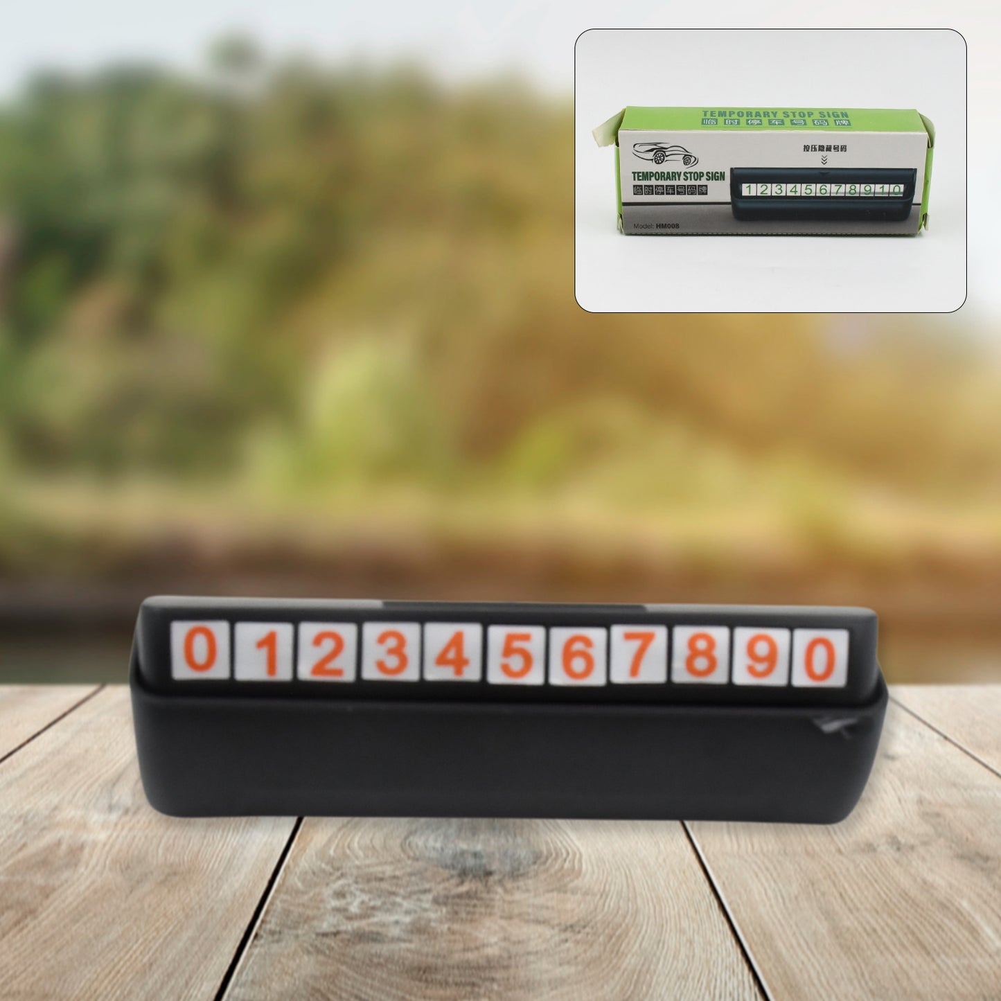 Car Parking Mobile Number Display With Magnetic Numbers Stickers (1pc)