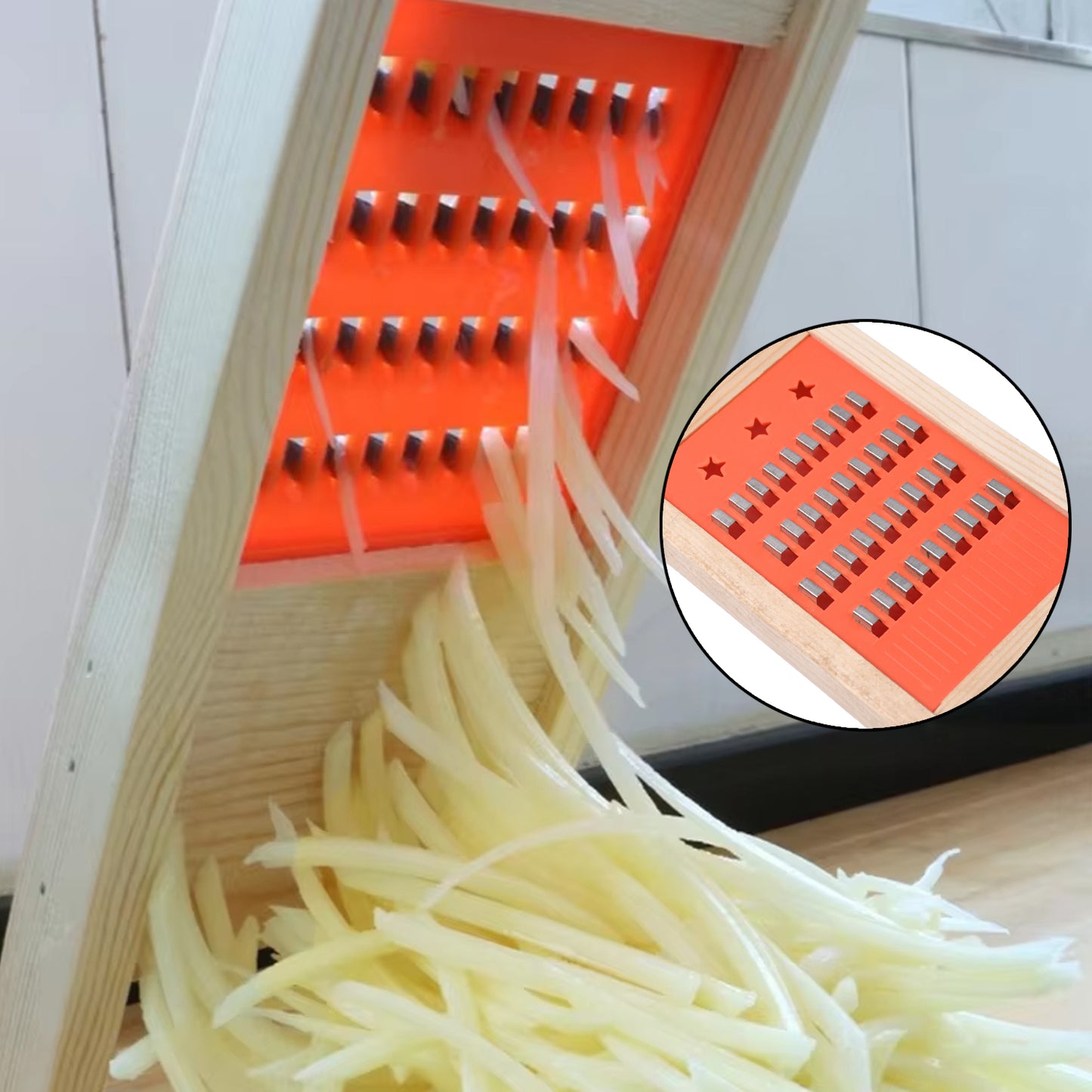 Cucumber & Vegetable Slicer – Wooden Grater and Cutter