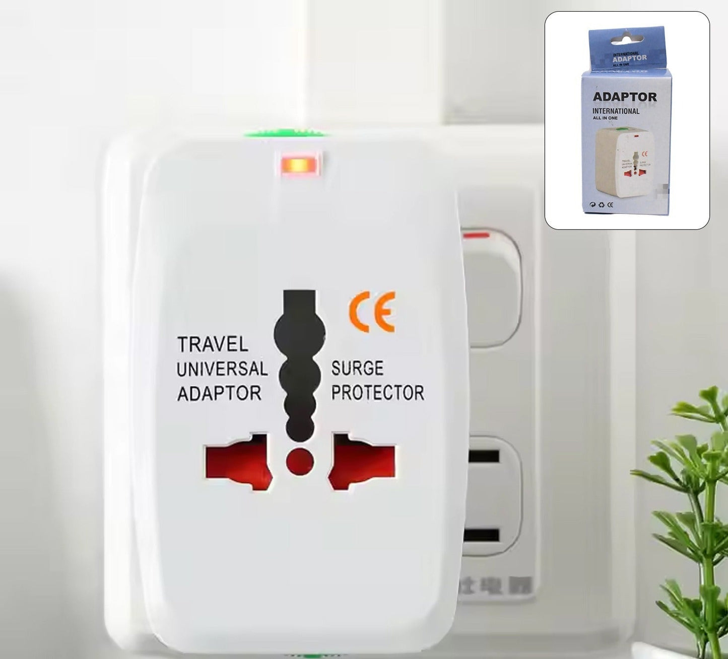 Universal Travel Adapter With Dual Usb Charger Ports