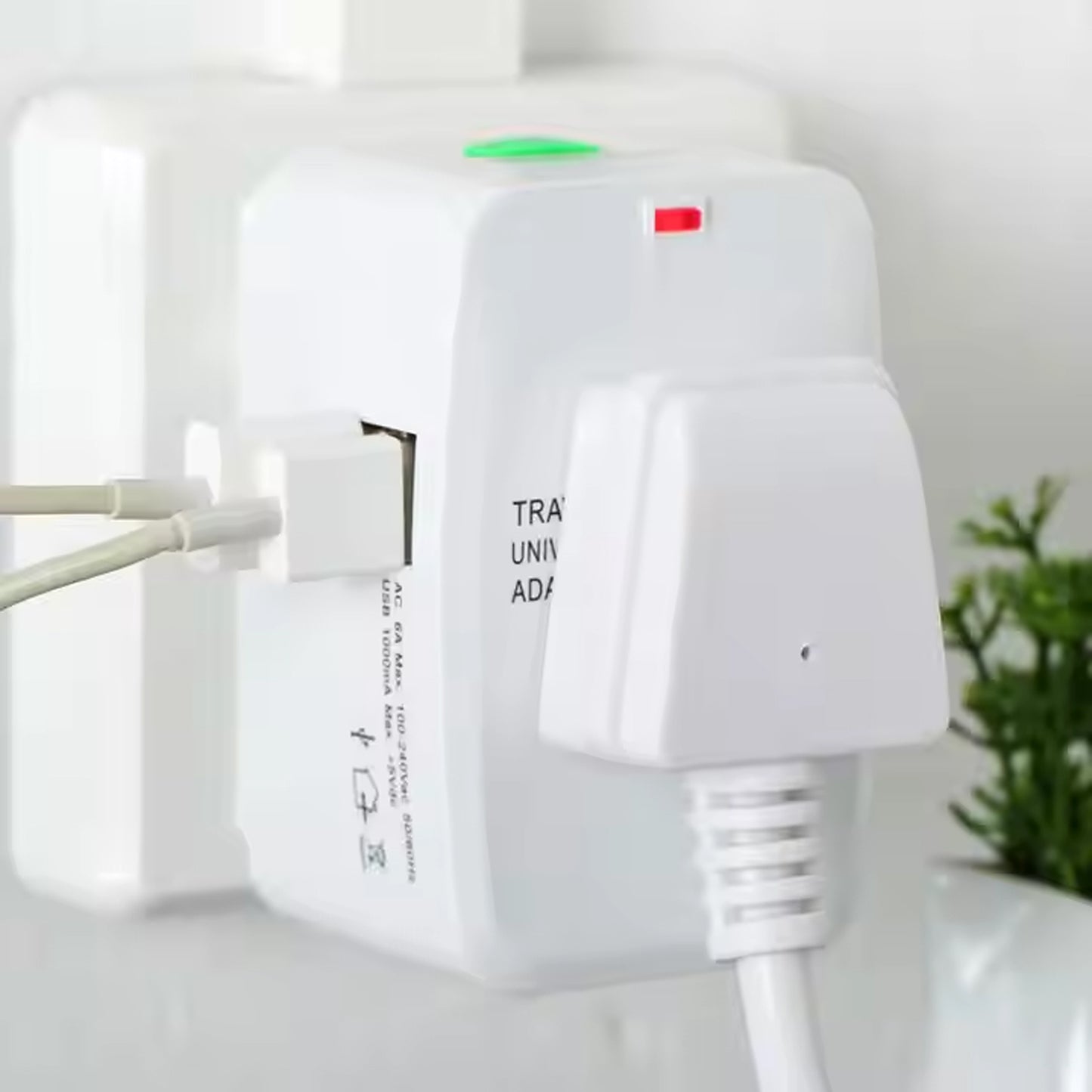 Universal Travel Adapter With Dual Usb Charger Ports