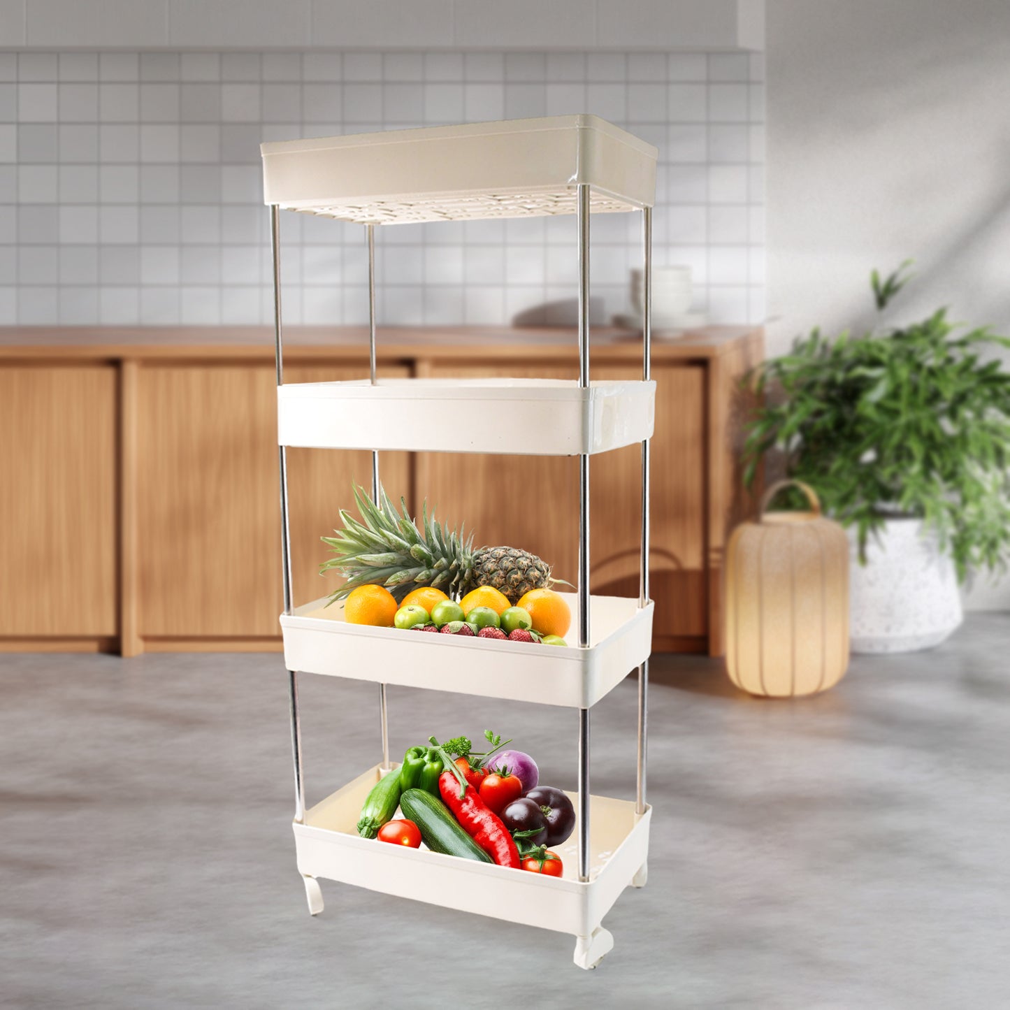 4-Layer Kitchen Rack for Multipurpose Storage
