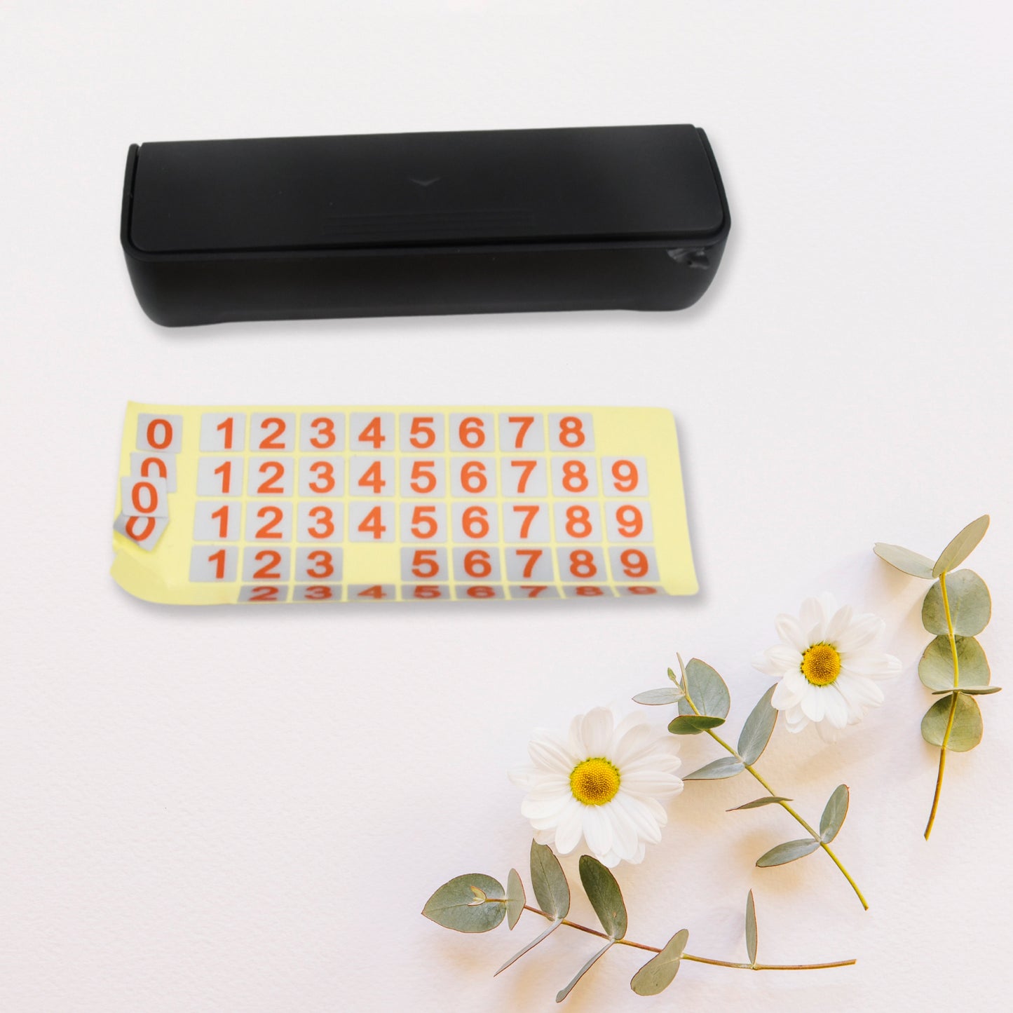 Car Parking Mobile Number Display With Magnetic Numbers Stickers (1pc)