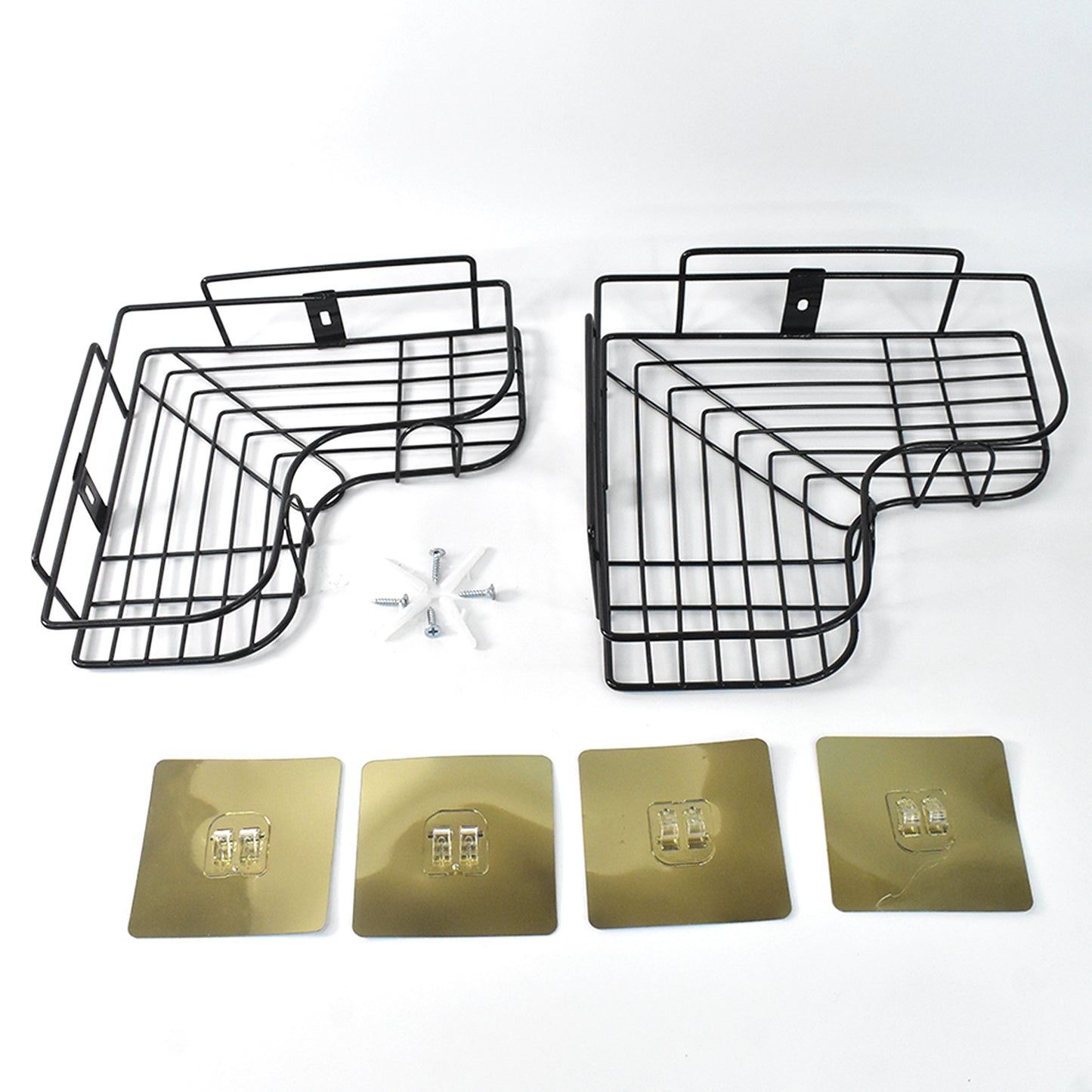 ) Metal Shower Shelf Set – No Drilling Required (2-Piece)