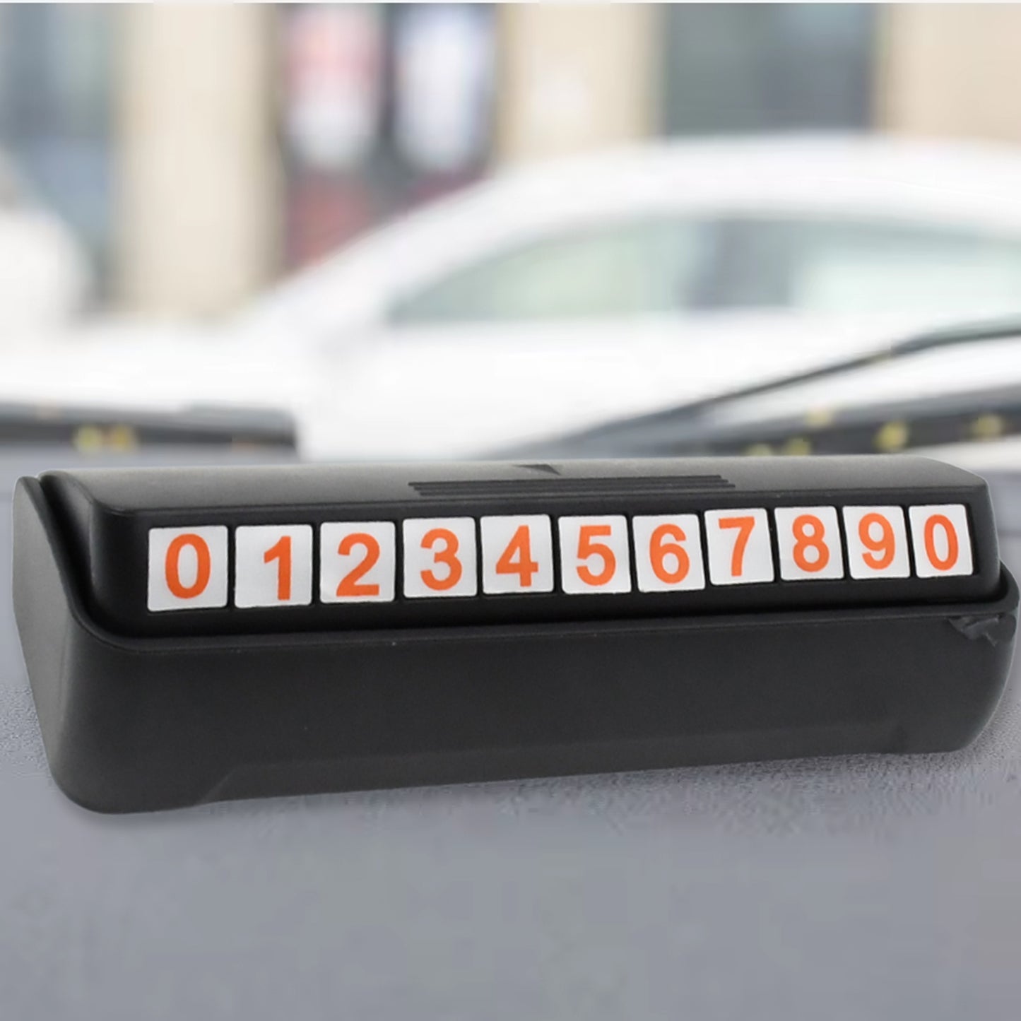 Car Parking Mobile Number Display With Magnetic Numbers Stickers (1pc)
