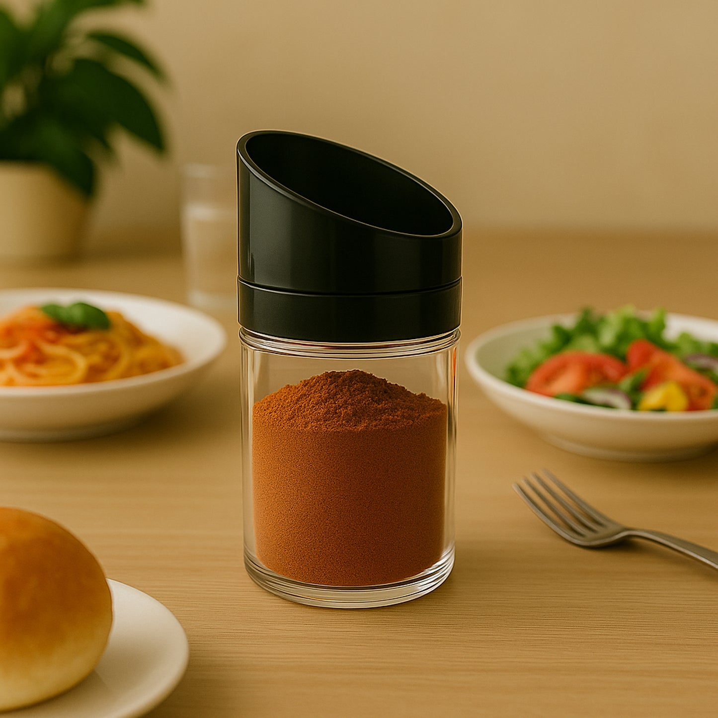 Slant-Lid Kitchen Storage Jar Set (2-Piece)
