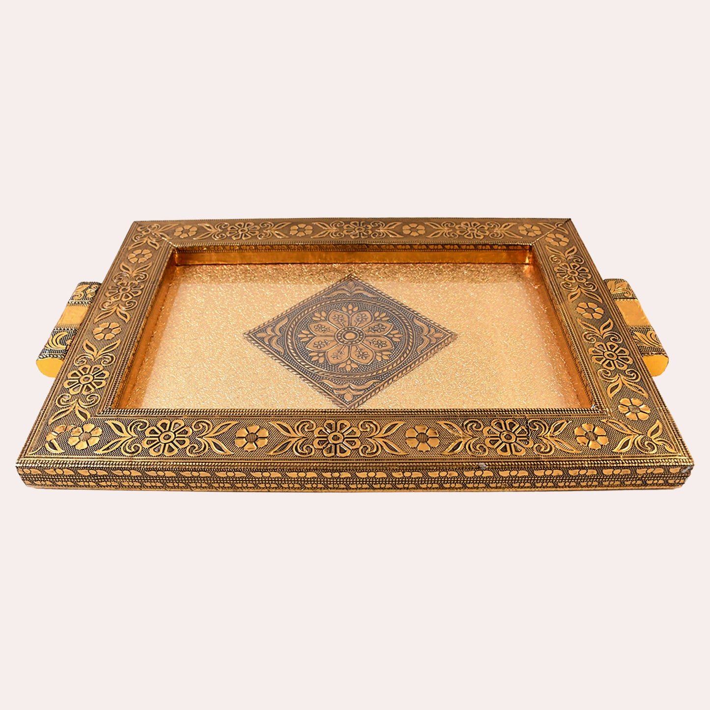 Premium Rajwadi Decorative Serving Tray (40x26 cm)