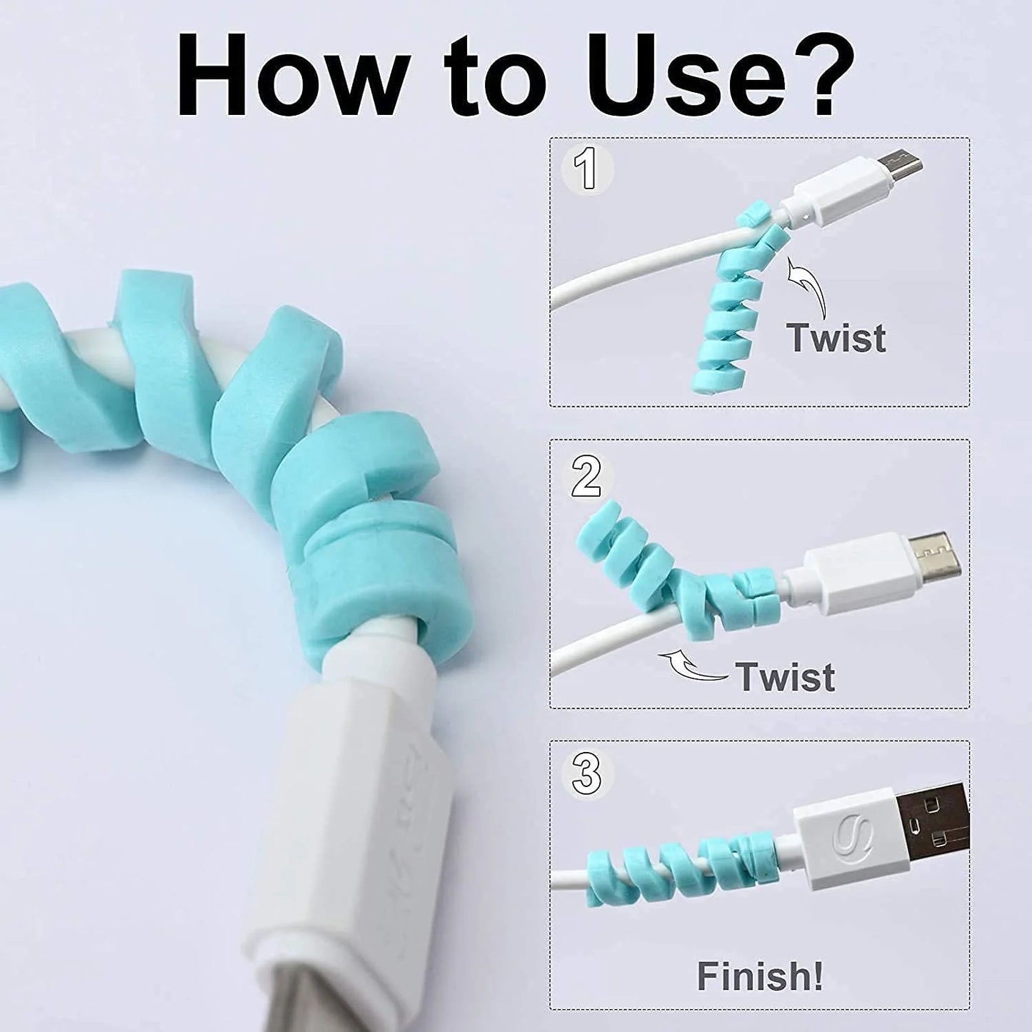 Spiral Charger Cable Protector (Pack Of 10)