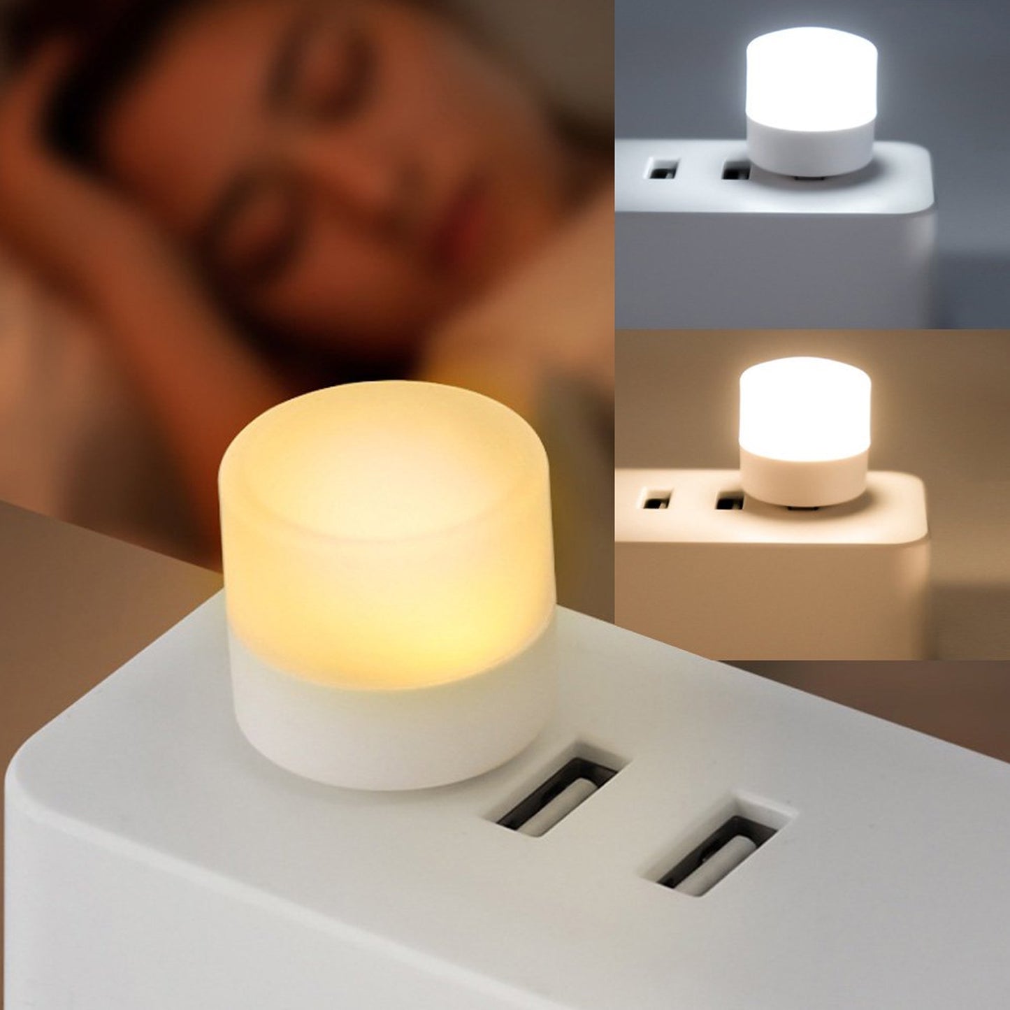 Mini Usb Led Night Light - (2 Pc Set)