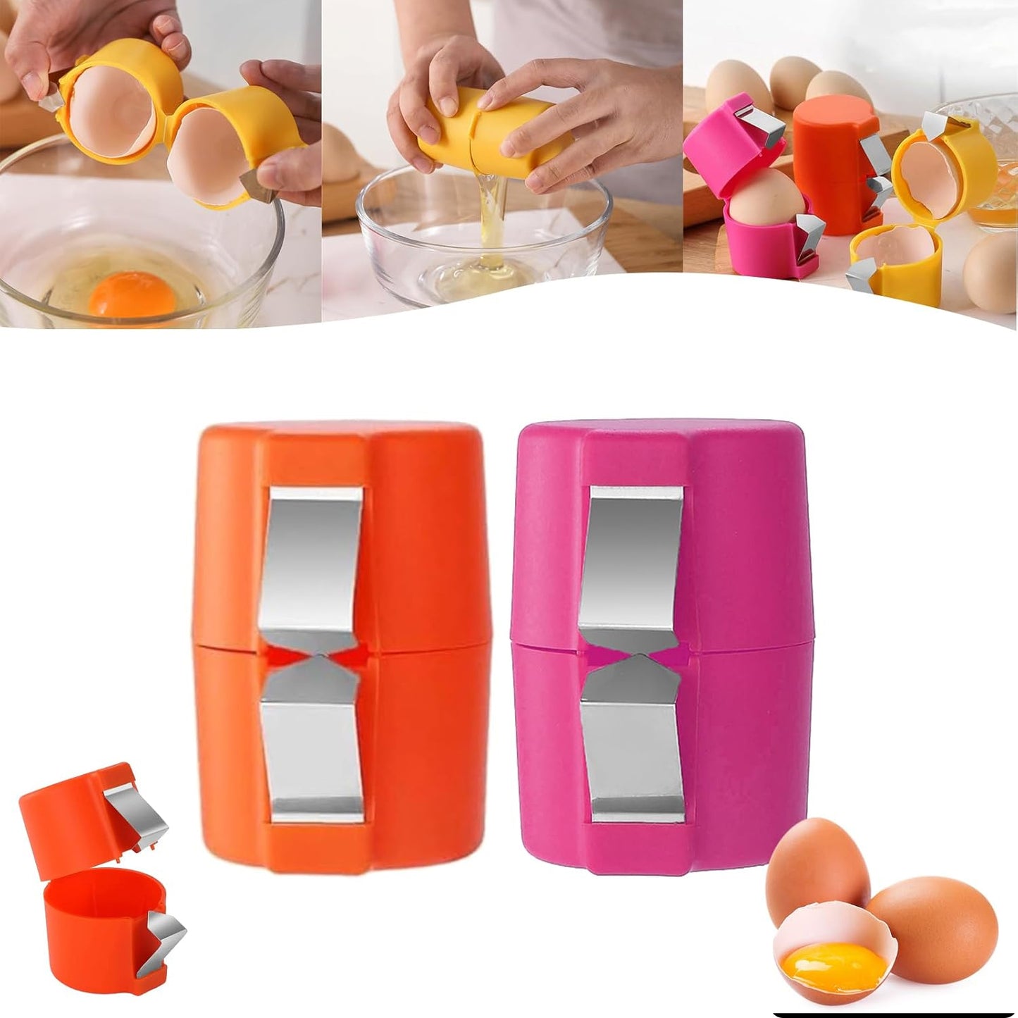 Egg Shell Cracker Tool For Raw Eggs (1 Pc)