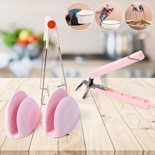 Heat-Resistant Kitchen Gloves Set (4-Piece)