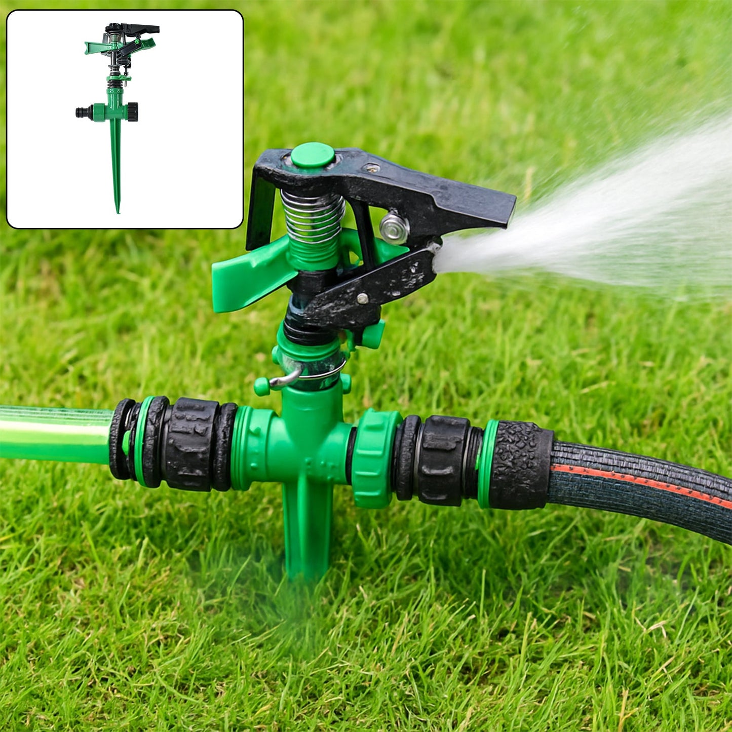 360-Degree Rotating Garden Impact Sprinkler