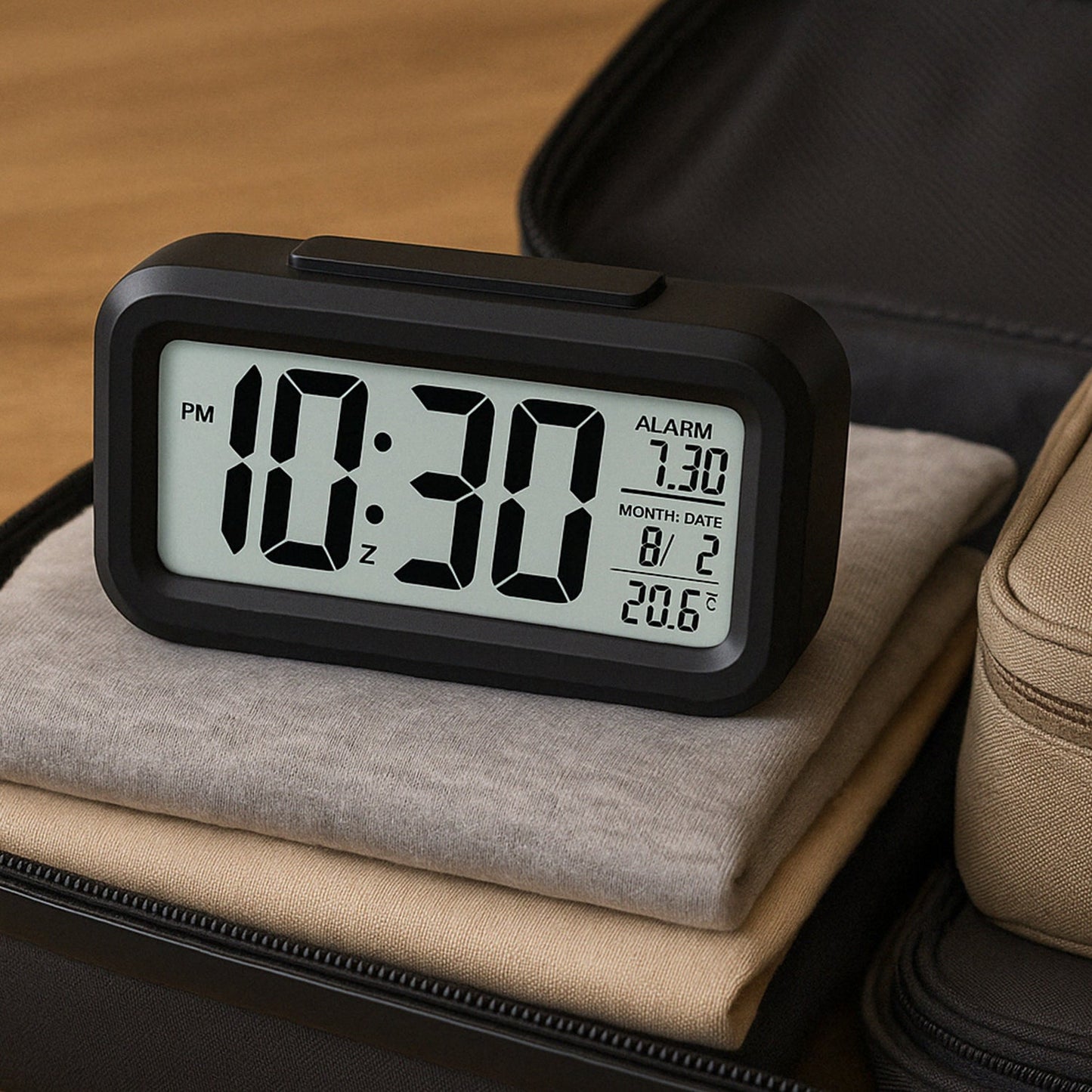 Digital LCD Alarm Clock with Backlight
