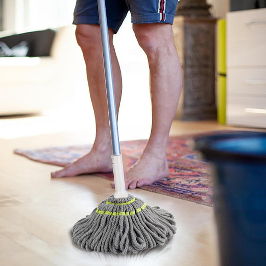 Squeeze Twist Self-Wringing Mop with Steel Handle