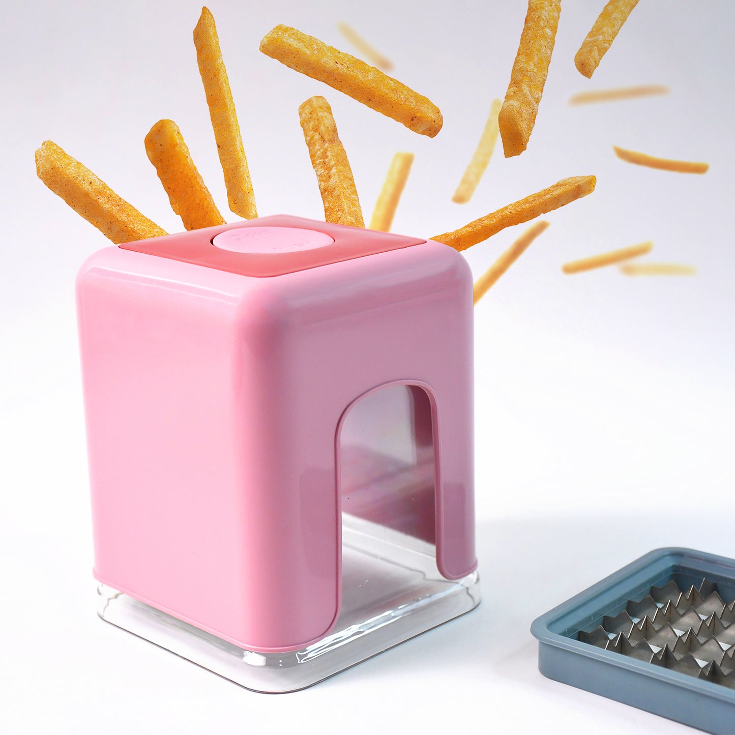Heavy Duty Potato Chipser  Vegetable Chopper With Dual Blade Set