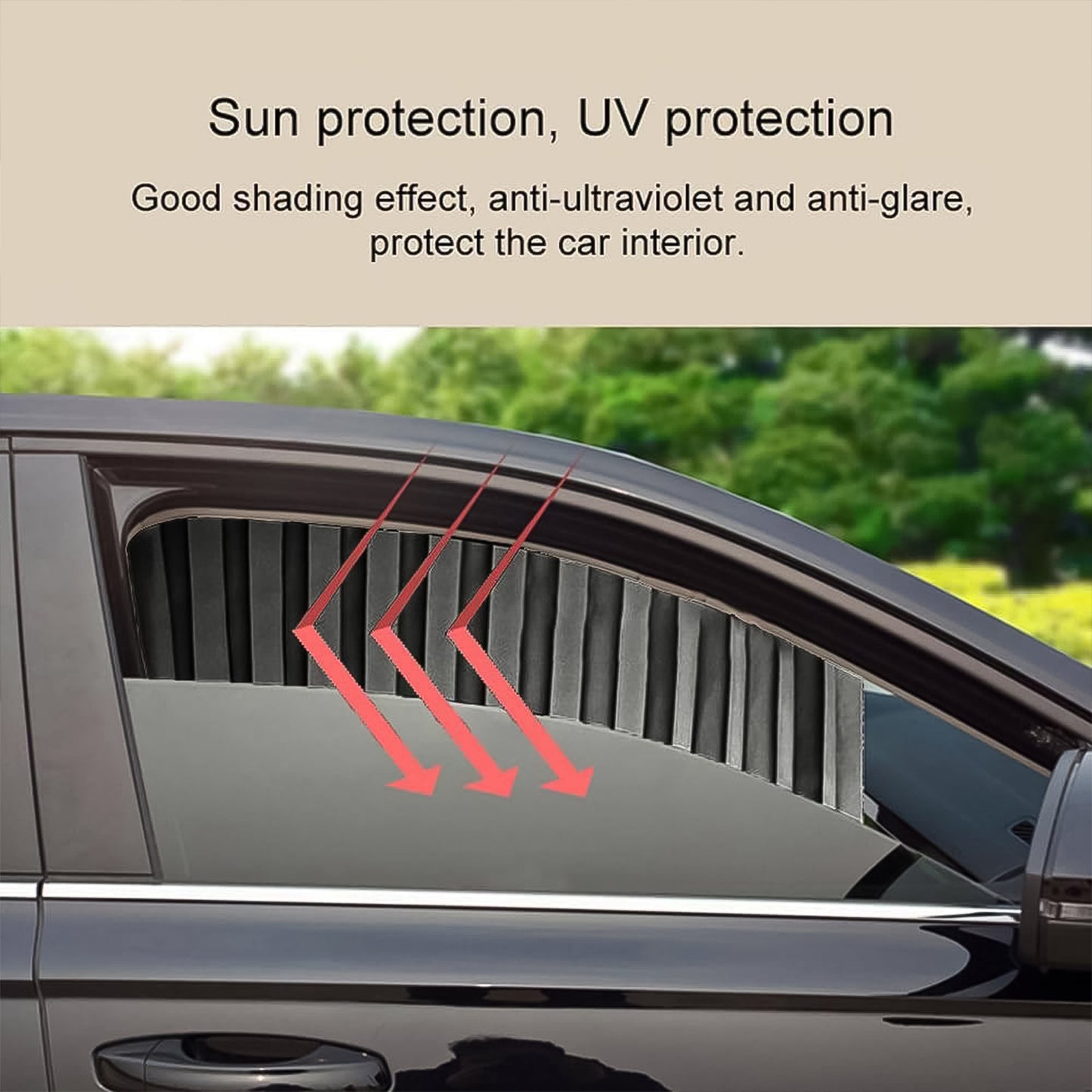 Curtain For Car Window Heat Sunshade Protection (4 Pcs)