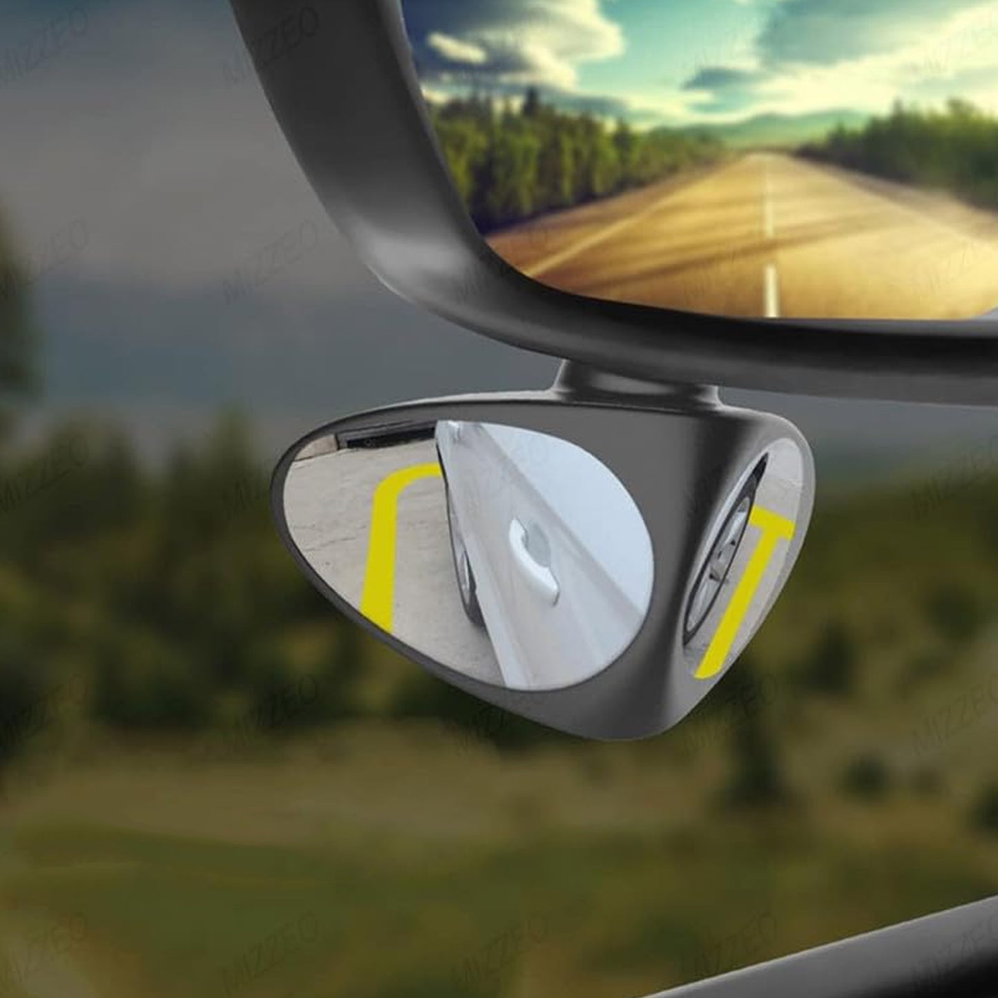 2 In 1 Car Blind Spot Mirror 360 Rotation Adjustable Hd Glass