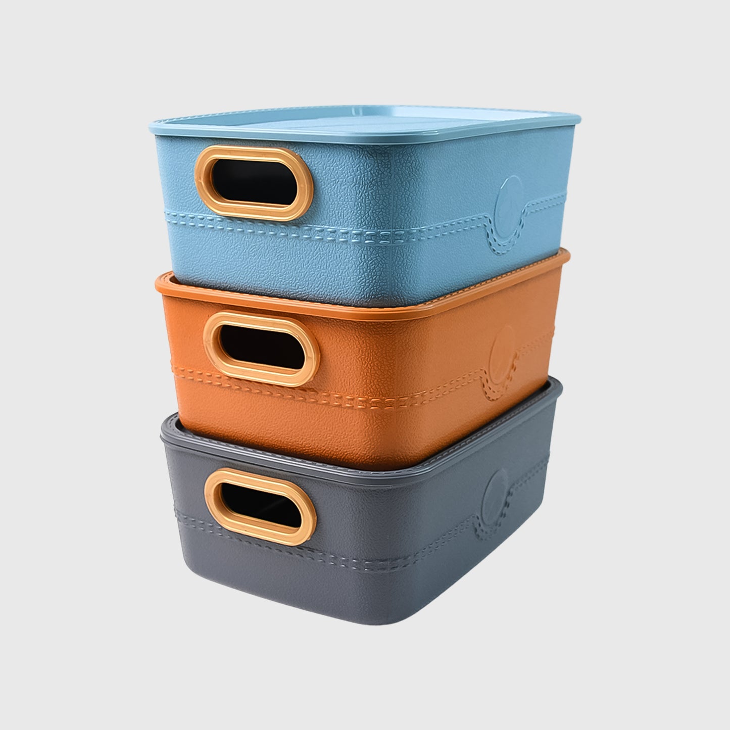 3-Piece Multipurpose Storage Basket Set with Handle