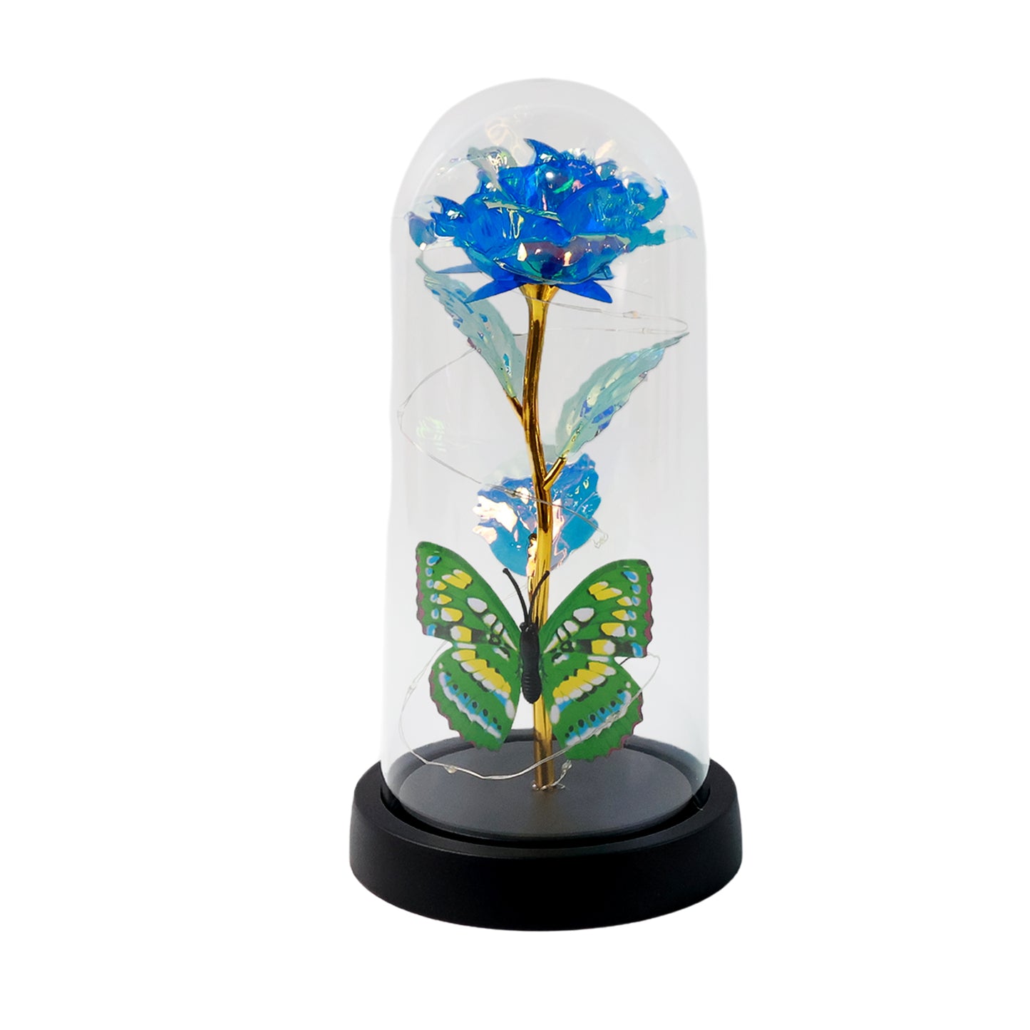 Led-powered Eternal Rose In Plastic Dome (Battery Not Included)