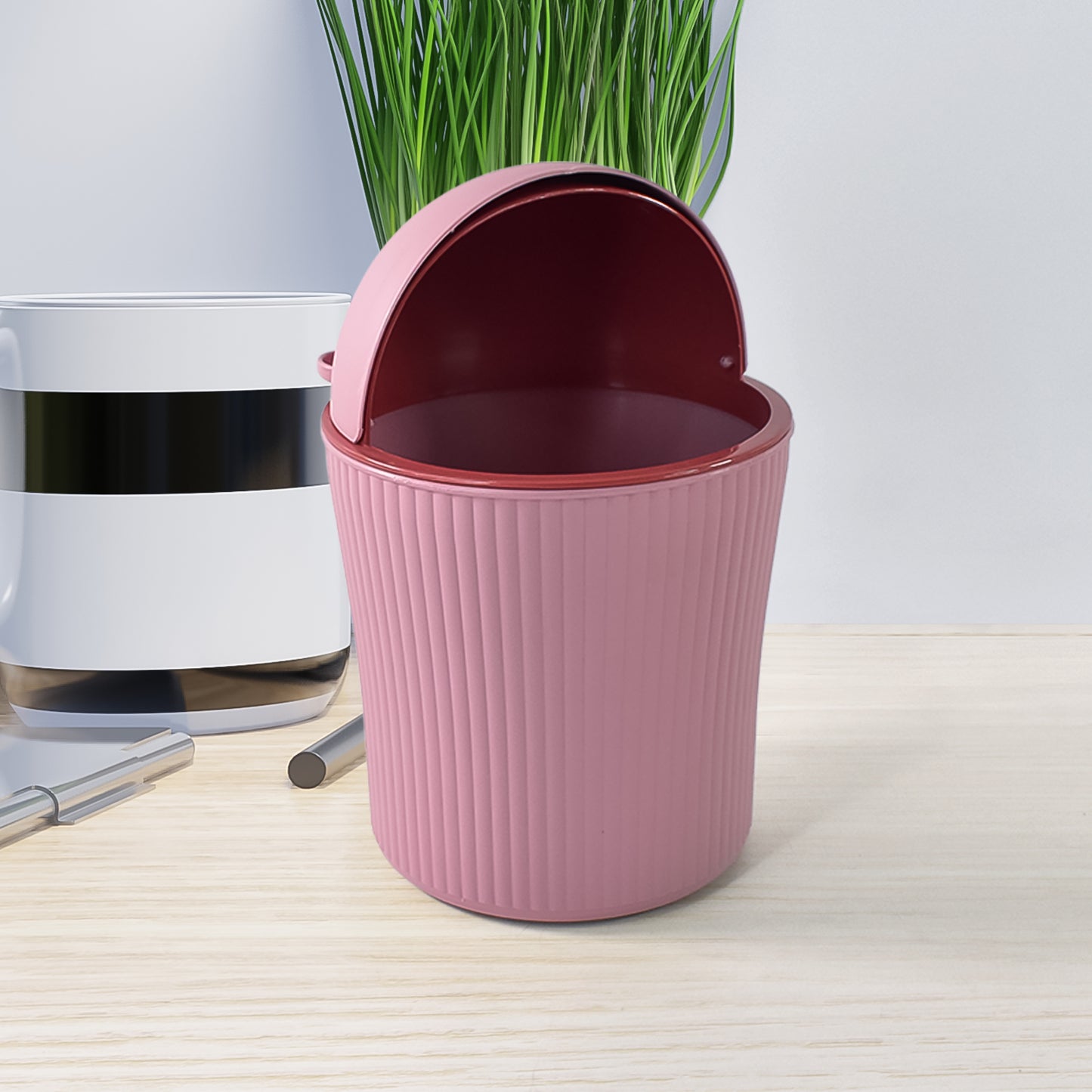 Mini Tabletop Dustbin – 1200ml (Mix Color)