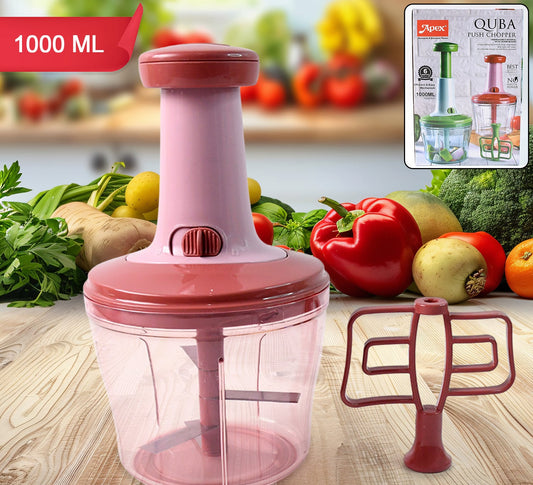 Push Chopper With Stainless Steel Blades (1000ml)