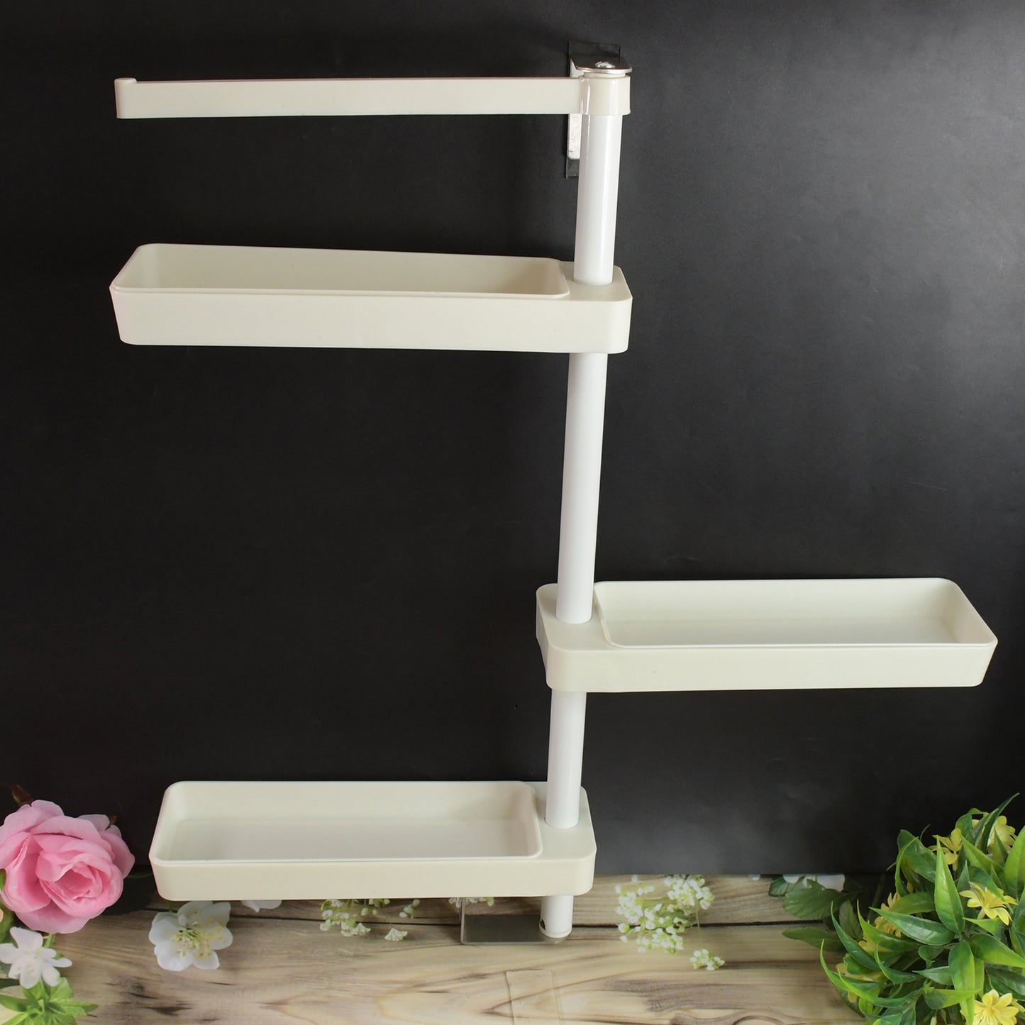 Kitchen Organization Rotating Shelf – Adjustable Storage Rack