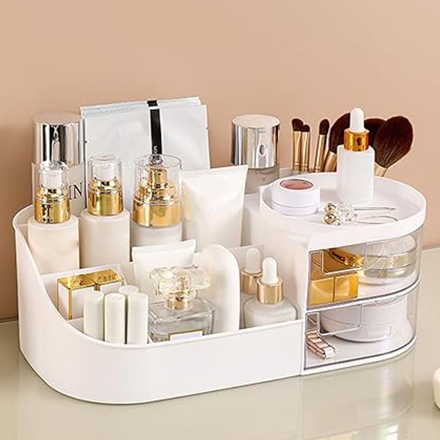 Multi-Functional Vanity Storage Organizer Box