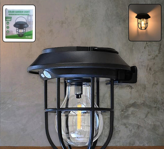 Solar Lantern Wall Lights Fixtures With Motion Sensor (1 Pc)