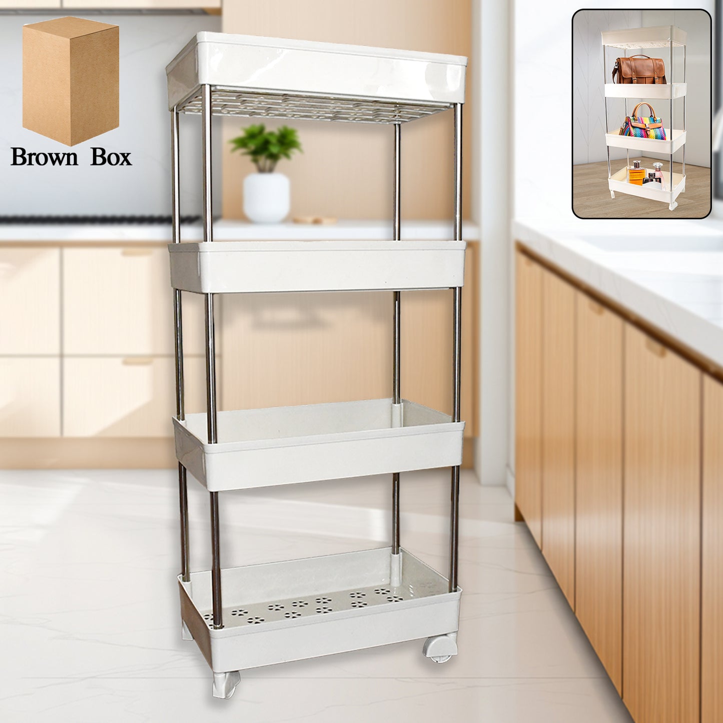 4-Layer Kitchen Rack for Multipurpose Storage