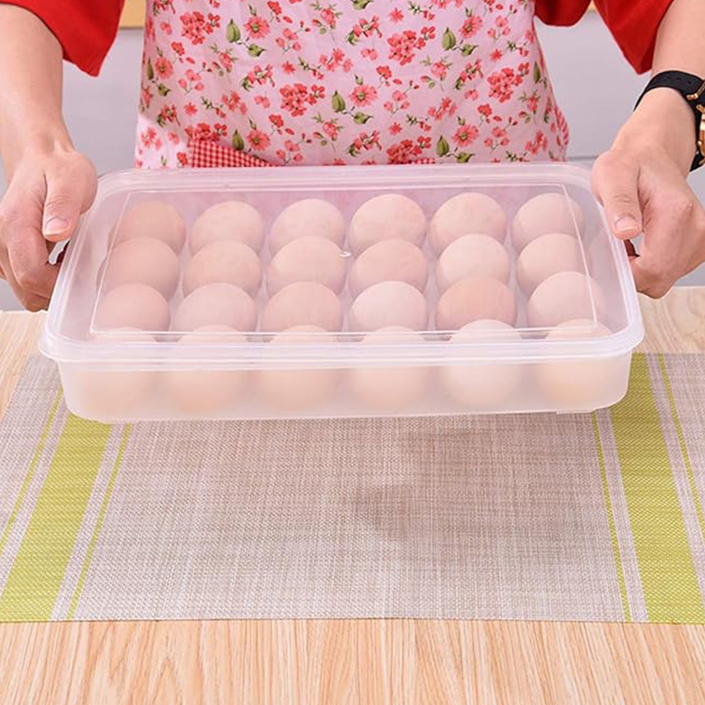 Egg Storage Tray for Fridge – Holds 24 Eggs