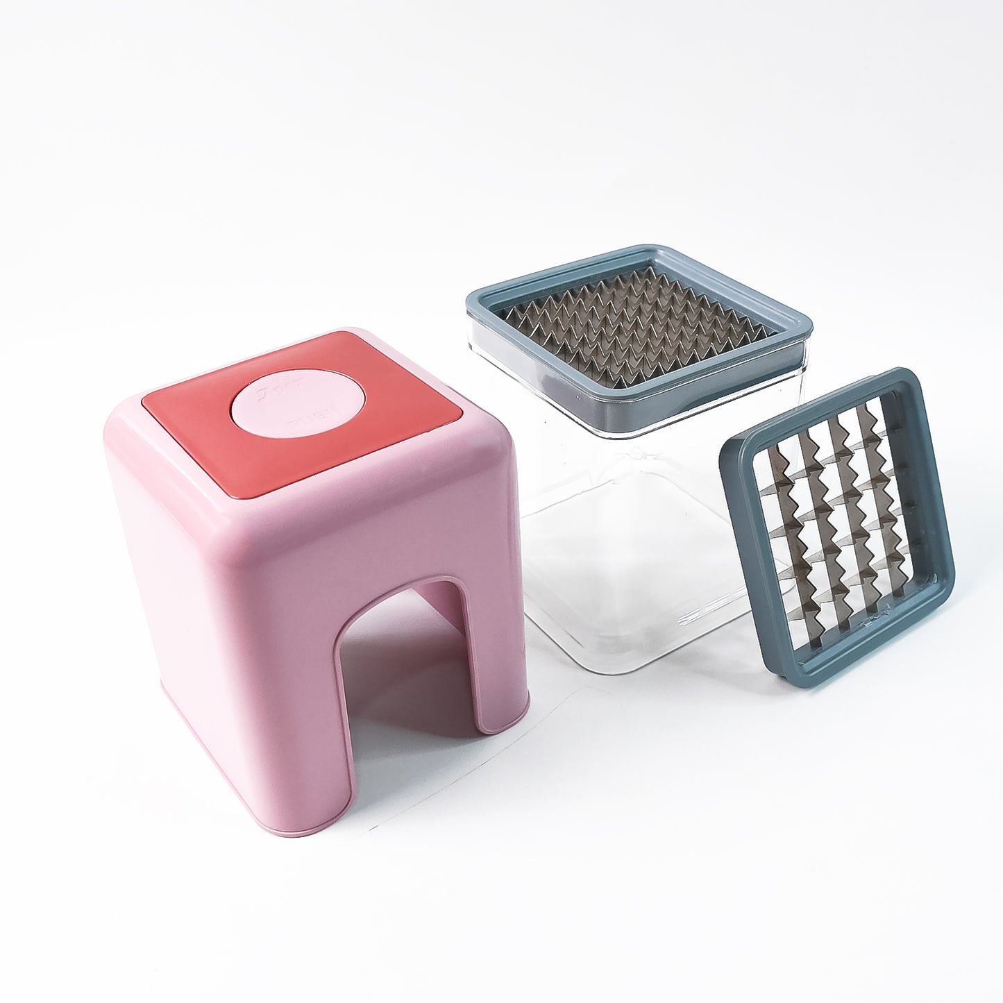 Heavy Duty Potato Chipser  Vegetable Chopper With Dual Blade Set