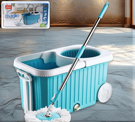 360 Spin Mop Cleaning System With Stainless Steel Spinner